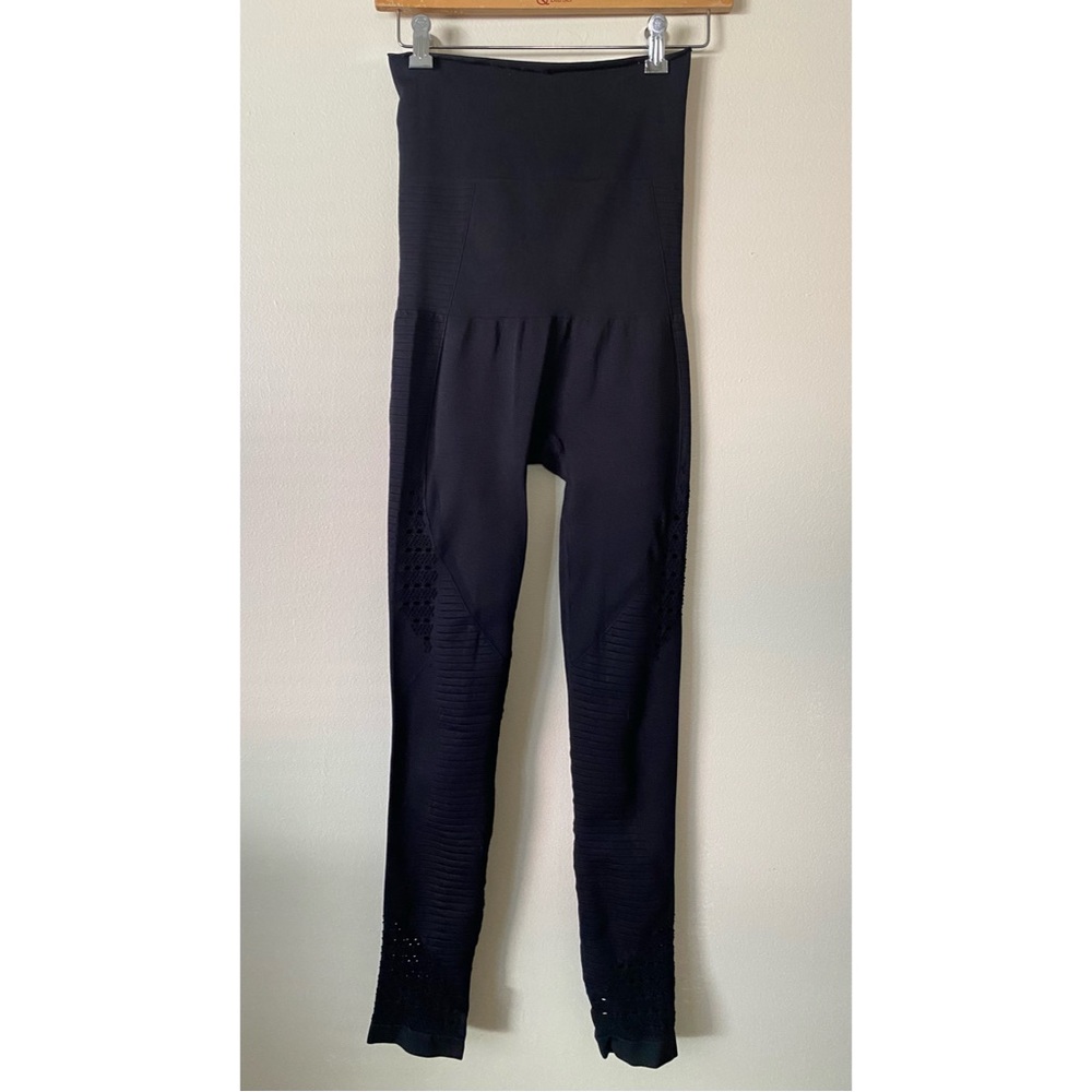 GymShark Black High Waisted Foldover Seamless Leggings